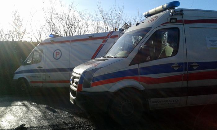 Zderzenie ciężarówek w Zalesiu