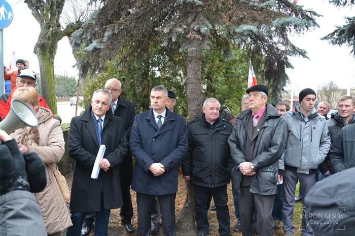 Rolniczy protest w Sępólnie