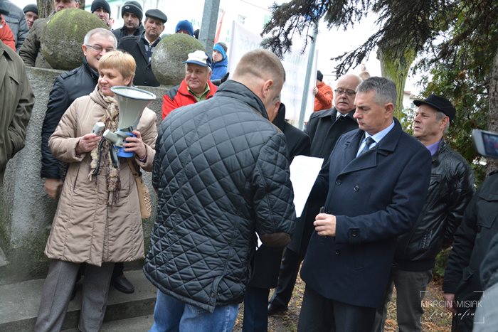 Rolniczy protest w Sępólnie