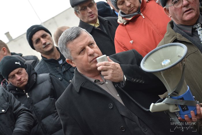 Rolniczy protest w Sępólnie