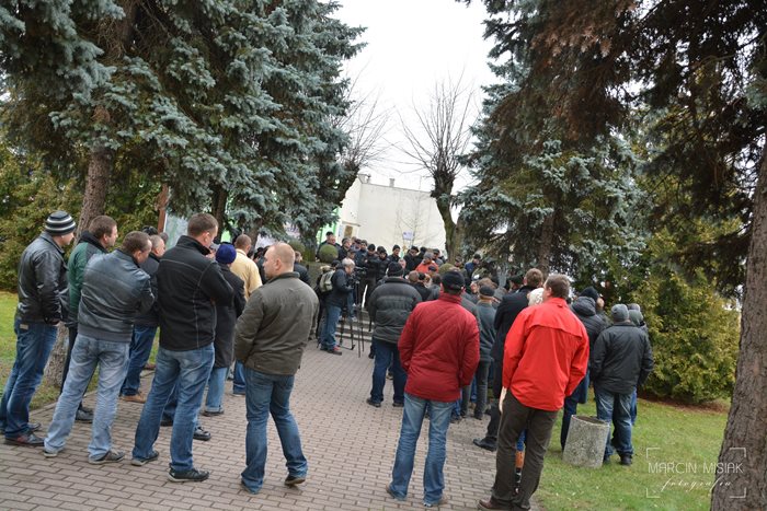 Rolniczy protest w Sępólnie