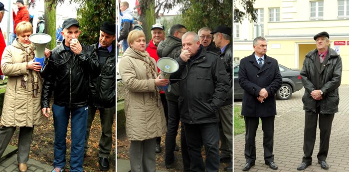 Protest rolników przed Starostwem w Sępólnie