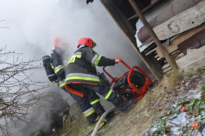 Pożar budynku w Sępólnie