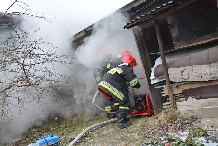 Pożar budynku w Sępólnie