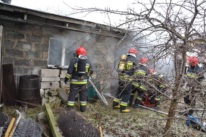 Pożar budynku w Sępólnie