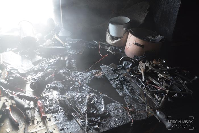 Pożar budynku w Sępólnie