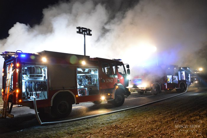 Pożar domu w Zbożu