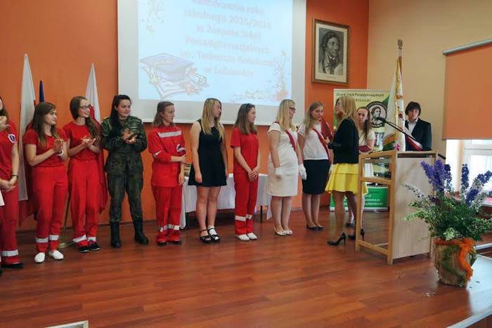 Zakończenie roku szkolnego 2015/2016 w Zespole Szkół Ponadgimnazjalnych im. Tadeusza Kościuszki w Łobżenicy
