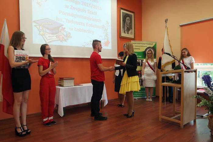 Zakończenie roku szkolnego 2015/2016 w Zespole Szkół Ponadgimnazjalnych im. Tadeusza Kościuszki w Łobżenicy