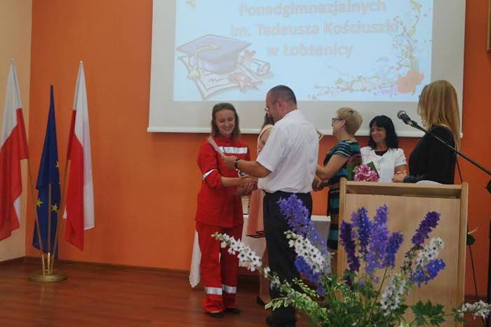Zakończenie roku szkolnego 2015/2016 w Zespole Szkół Ponadgimnazjalnych im. Tadeusza Kościuszki w Łobżenicy