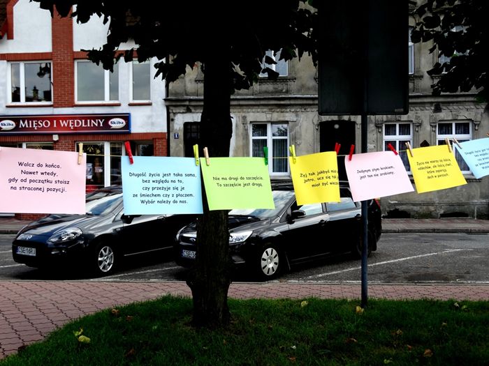 Happening uliczny w Sępólnie Krajeńskim
