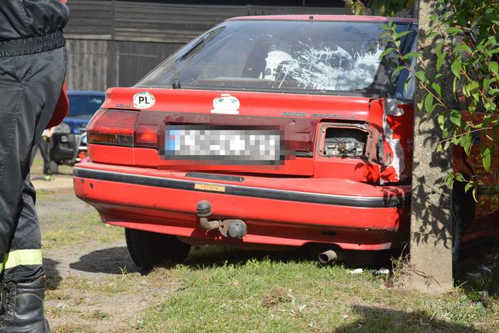 Kamień: Toyota wypadła z drogi