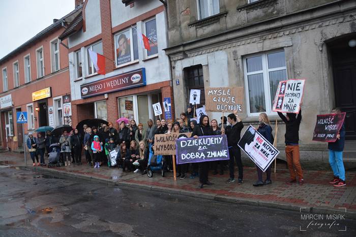 Czarny protest w Sępólnie i Więcborku
