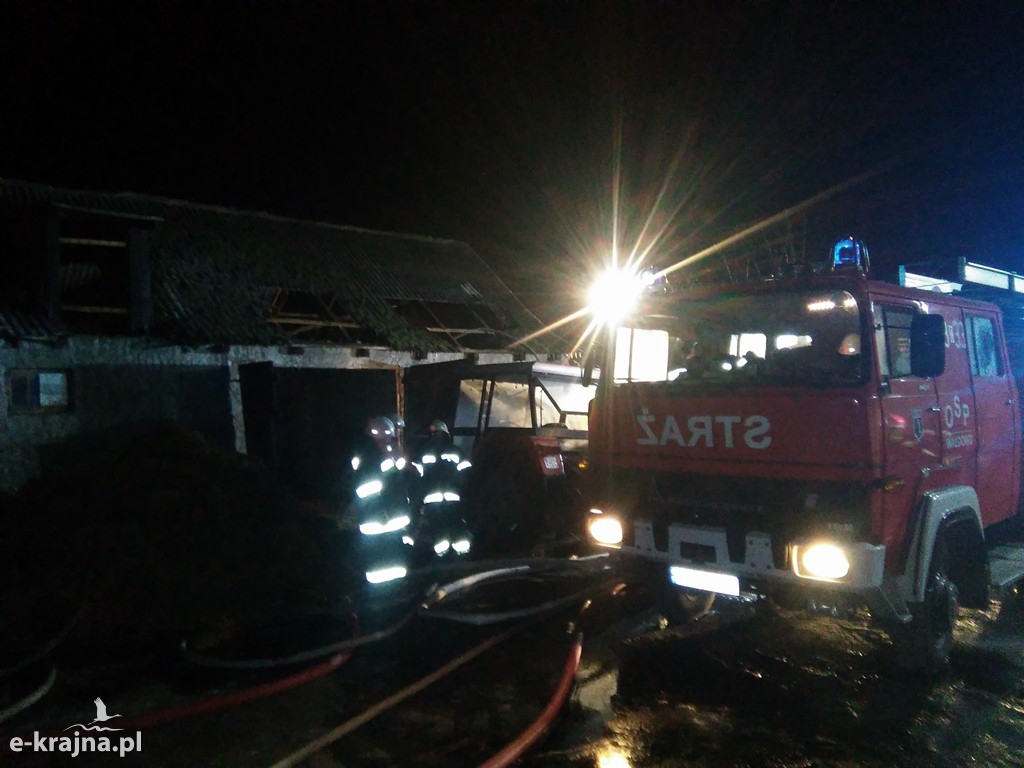 Pożar budynku gospodarczego w Wałdowie. Jedna osoba poszkodowana