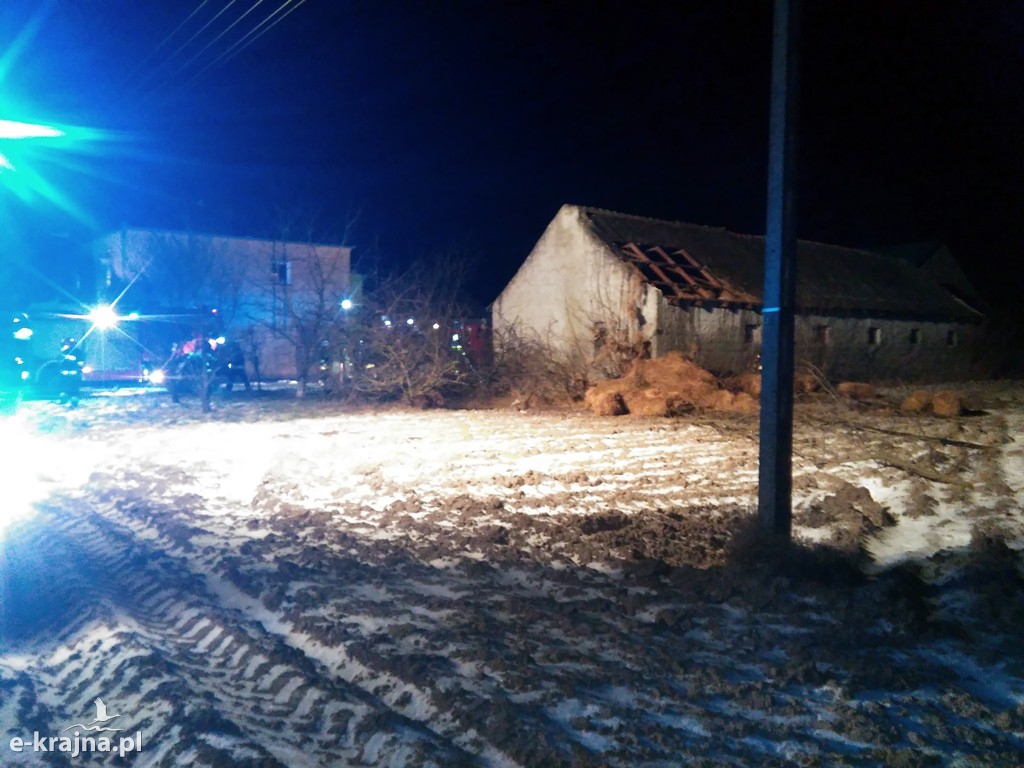 Pożar budynku gospodarczego w Wałdowie. Jedna osoba poszkodowana