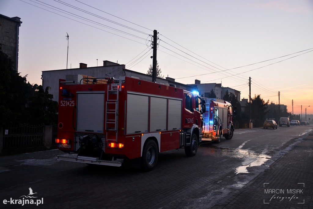 Pożar na Moniuszki w Sępólnie