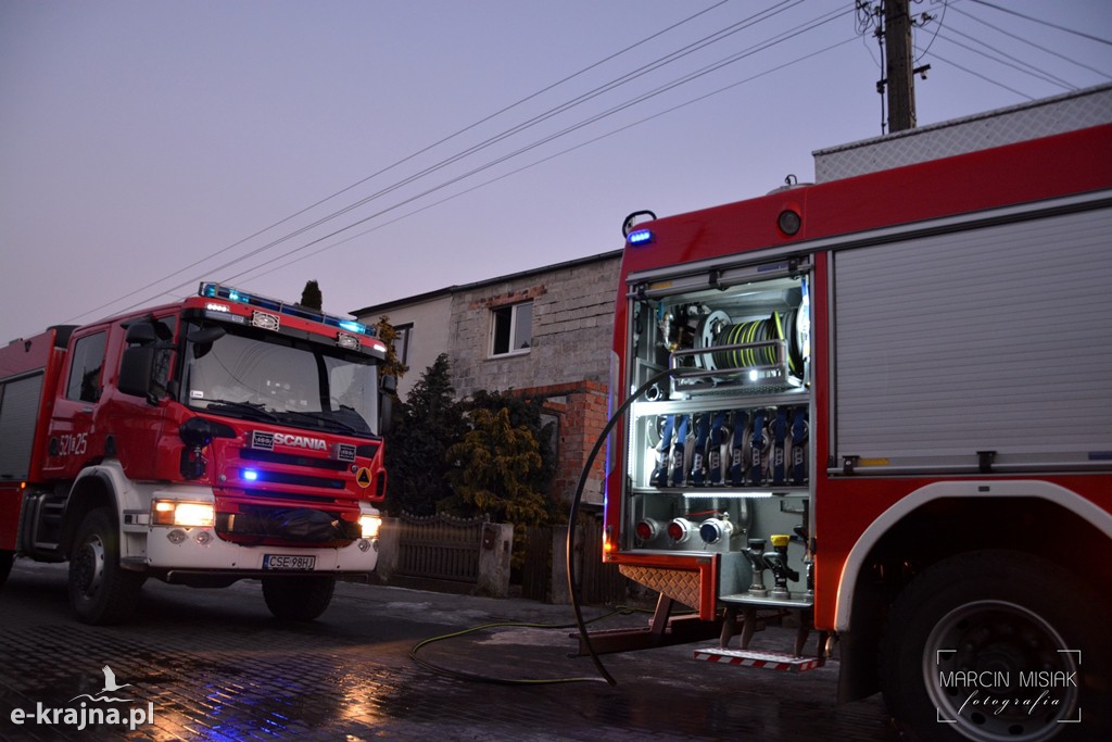Pożar na Moniuszki w Sępólnie