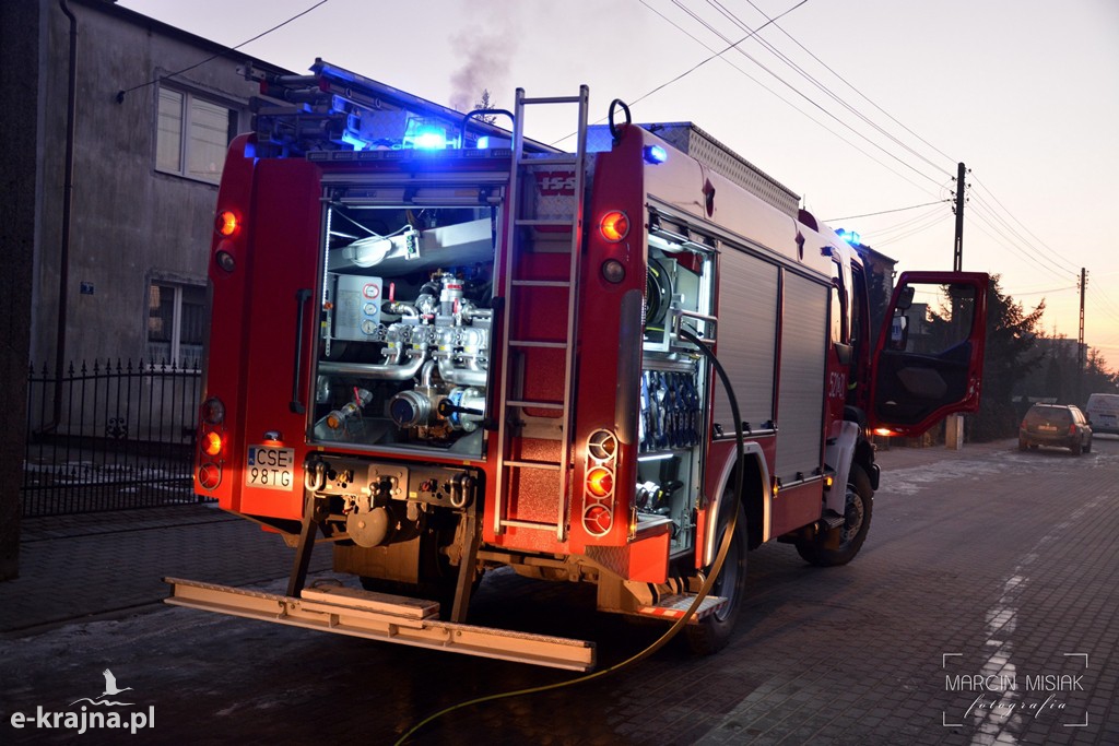 Pożar na Moniuszki w Sępólnie