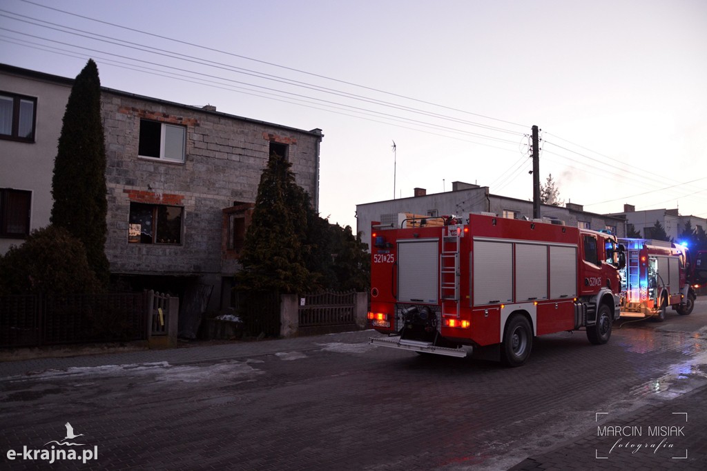 Pożar na Moniuszki w Sępólnie