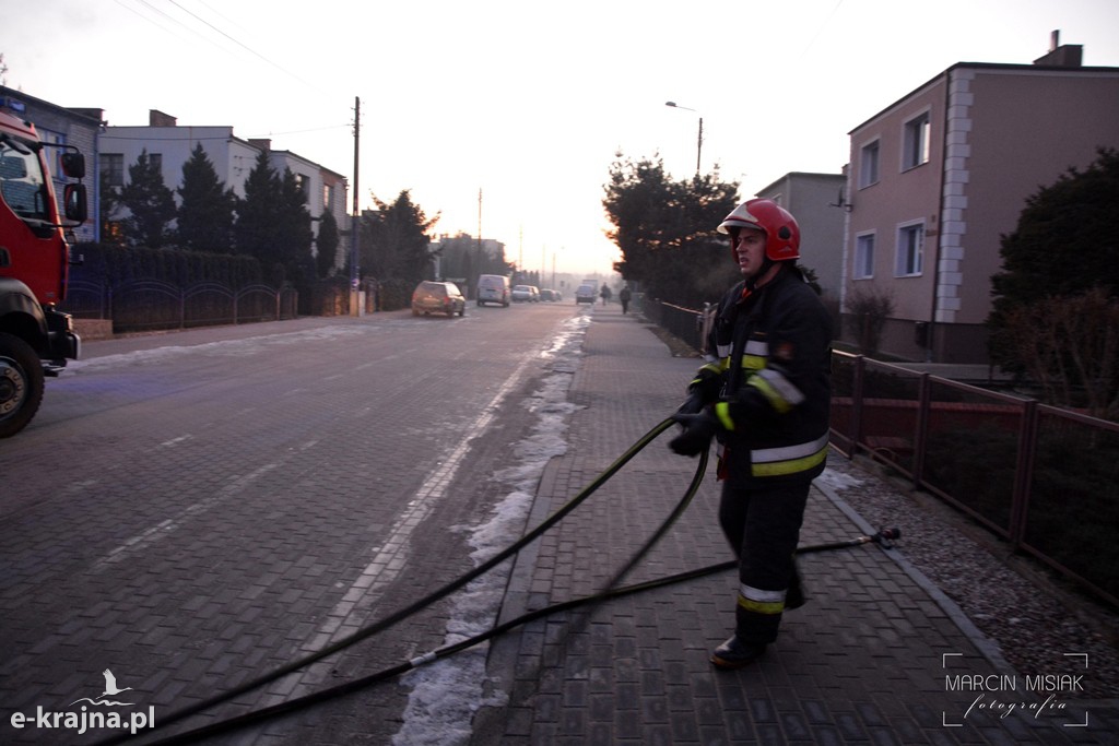 Pożar na Moniuszki w Sępólnie