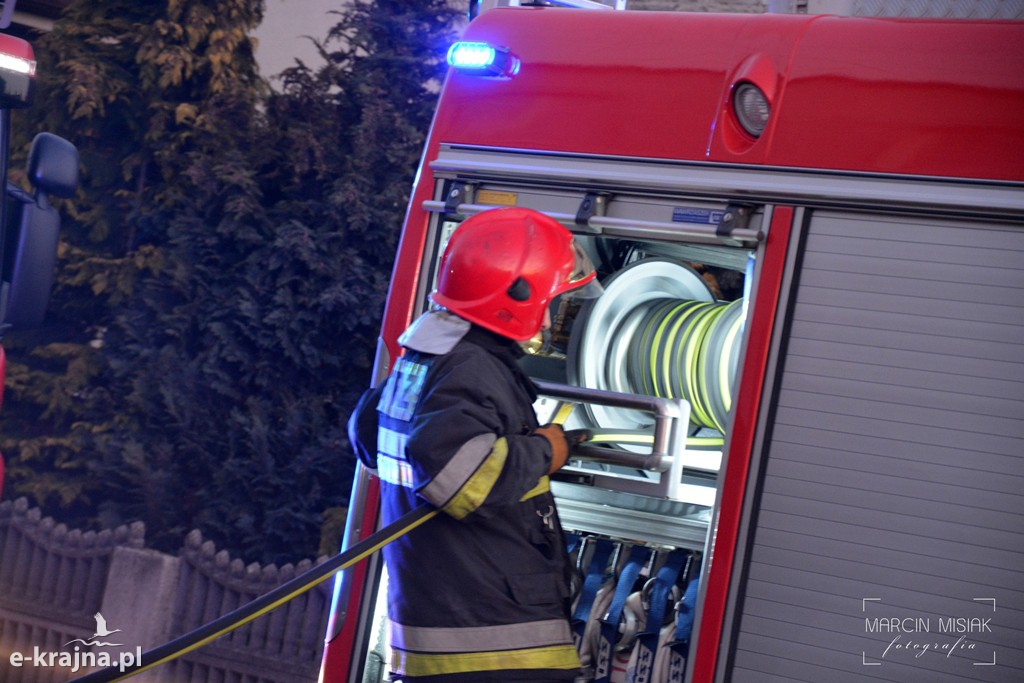 Pożar na Moniuszki w Sępólnie