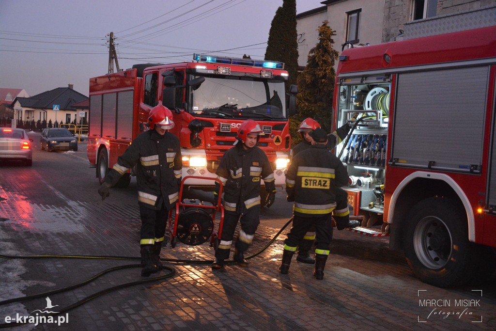 Pożar na Moniuszki w Sępólnie