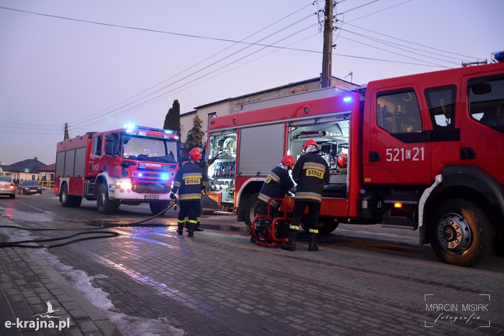 Pożar na Moniuszki w Sępólnie