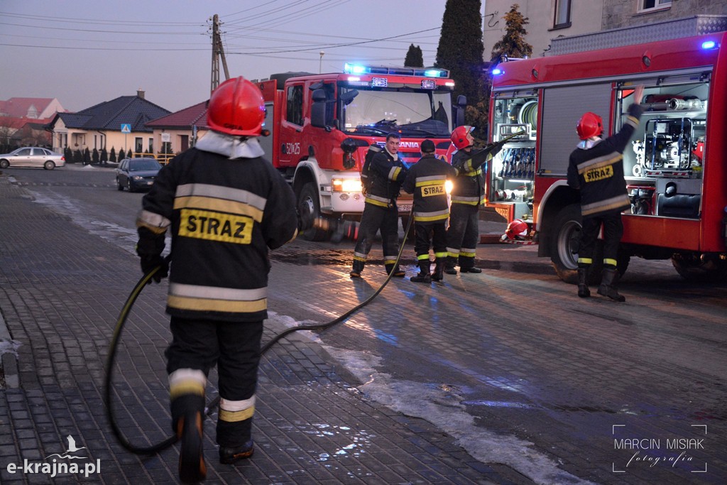 Pożar na Moniuszki w Sępólnie