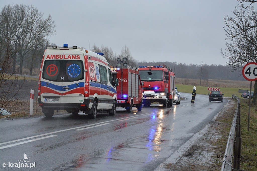 Volvo wypadło z drogi