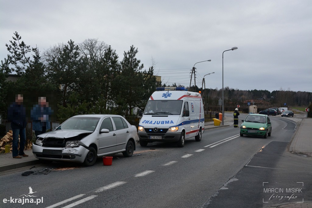 Kolizja osobówek w Kamieniu Krajeńskim