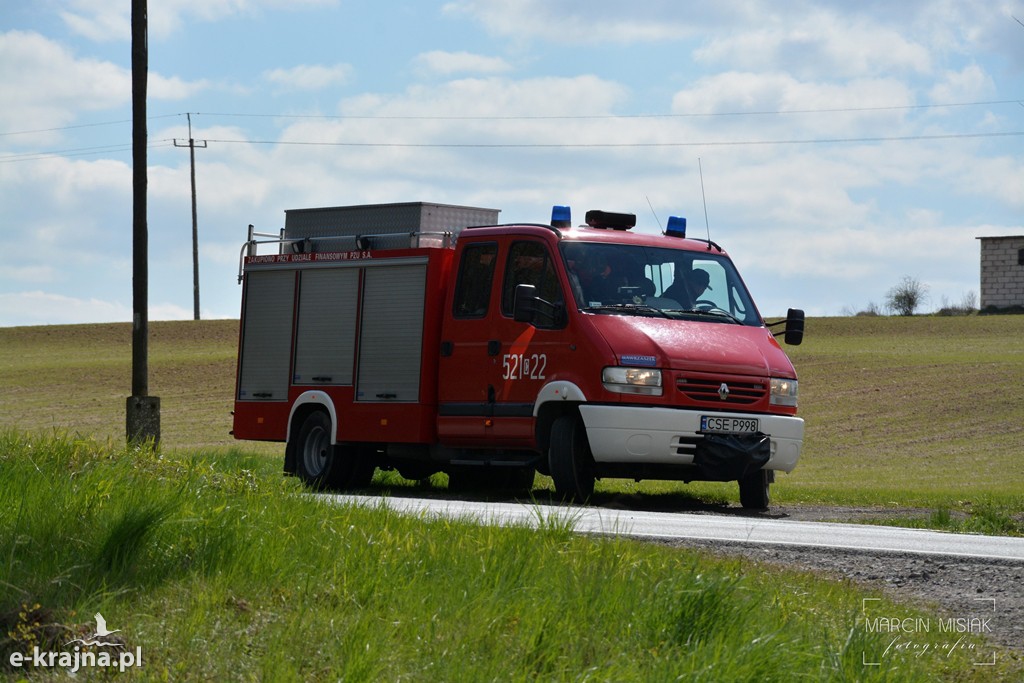 Kolizja ciężarówki z samochodem osobowym