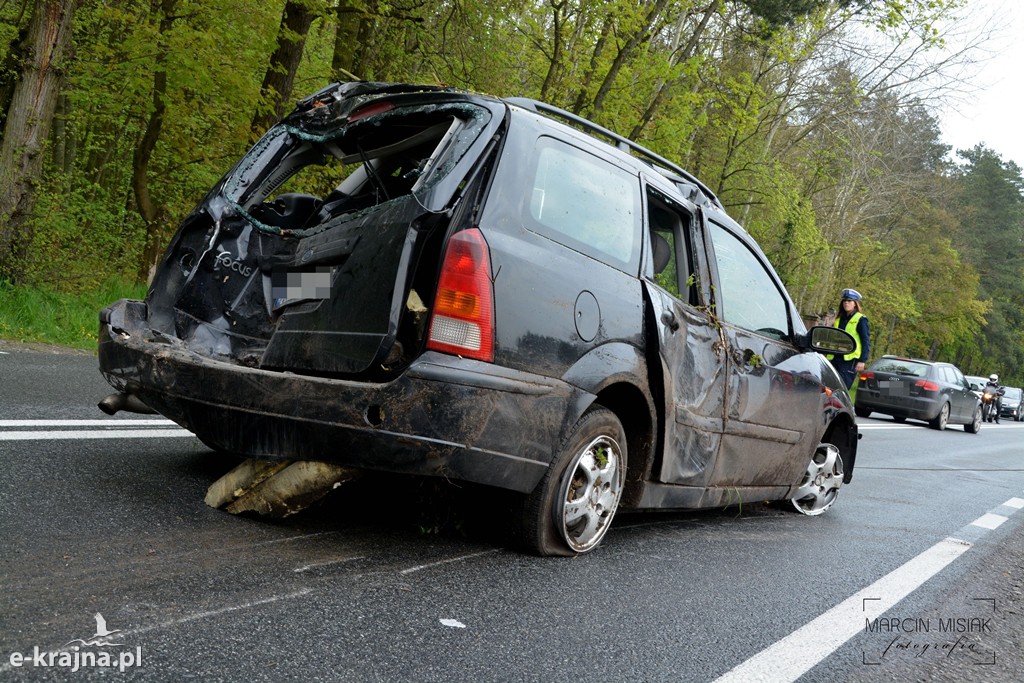 DK 25: Ford uderzył w drzewo