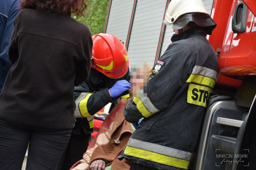 Pożar domu w Radzimiu