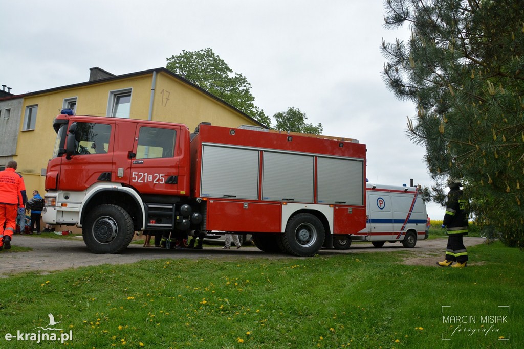 Pożar domu w Radzimiu