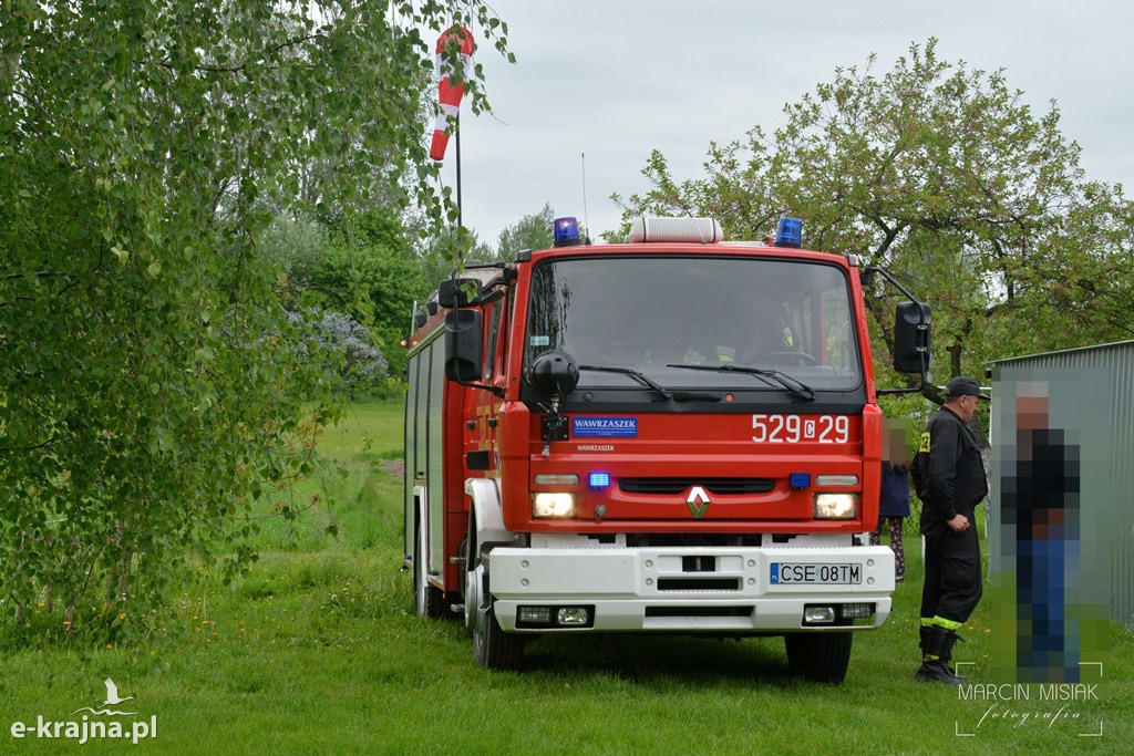 Pożar domu w Radzimiu