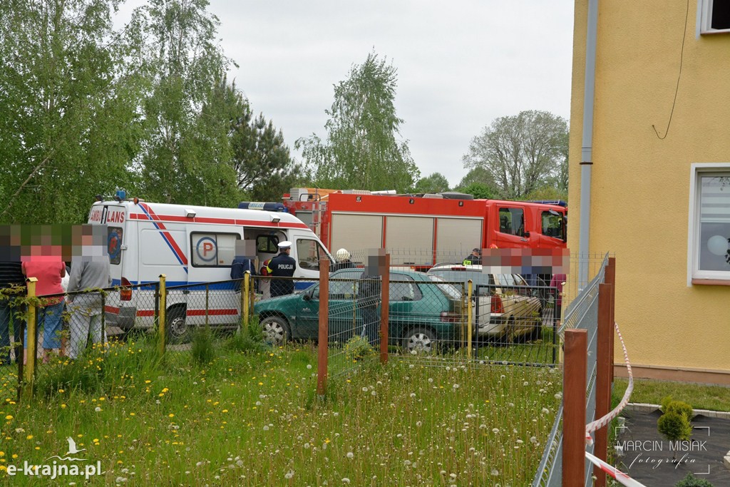 Pożar domu w Radzimiu