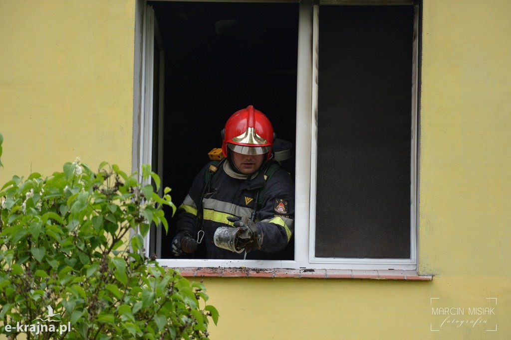 Pożar domu w Radzimiu