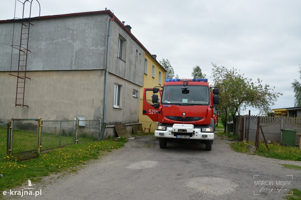 Pożar domu w Radzimiu