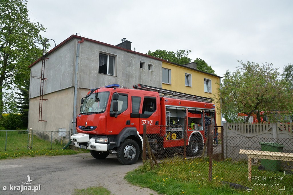 Pożar domu w Radzimiu