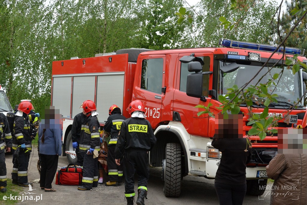 Pożar domu w Radzimiu