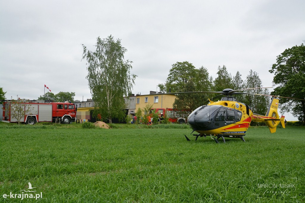 Pożar domu w Radzimiu