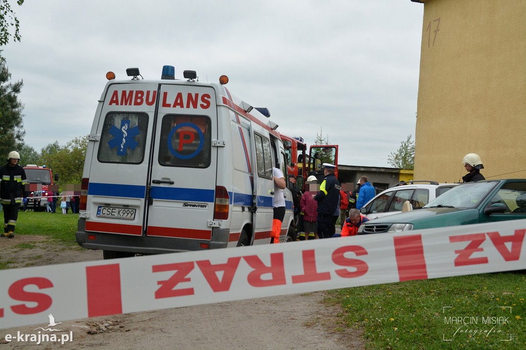 Pożar domu w Radzimiu