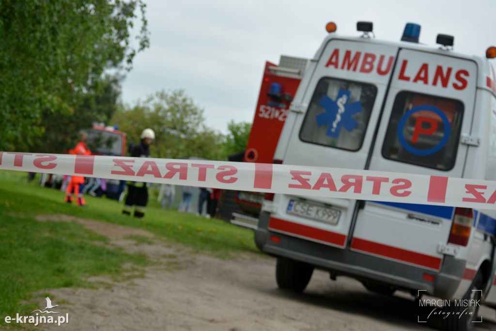 Pożar domu w Radzimiu