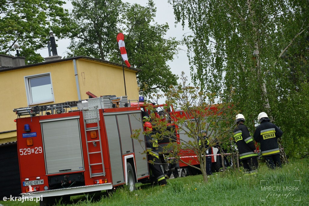 Pożar domu w Radzimiu