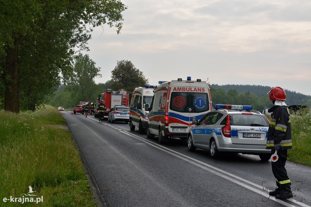 Wypadek na trasie Więcbork-Sępólno