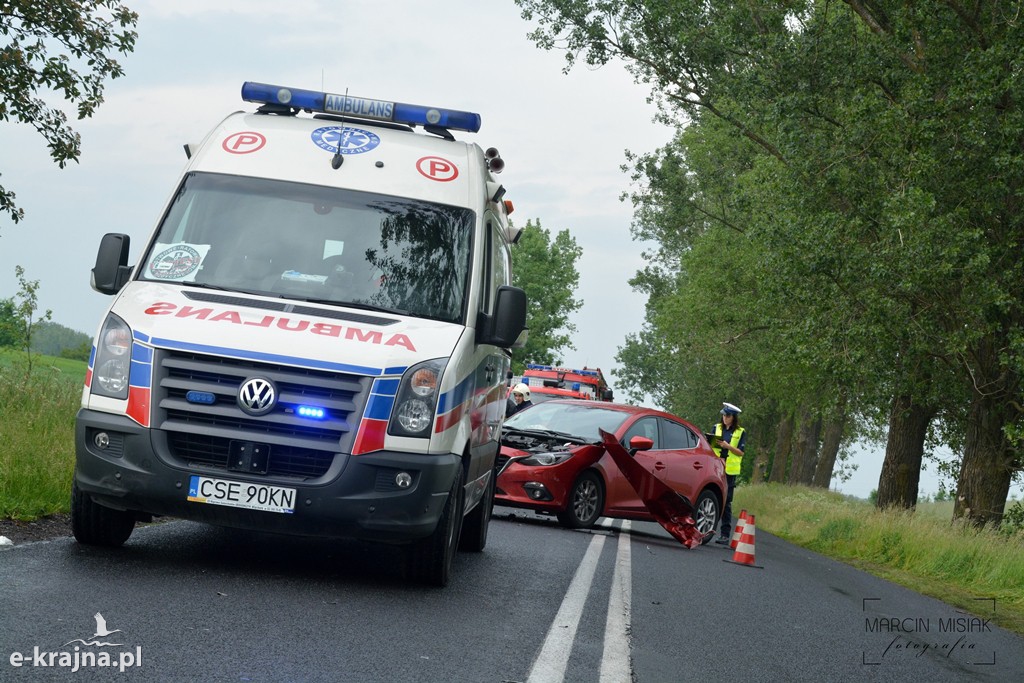 Wypadek na trasie Więcbork-Sępólno
