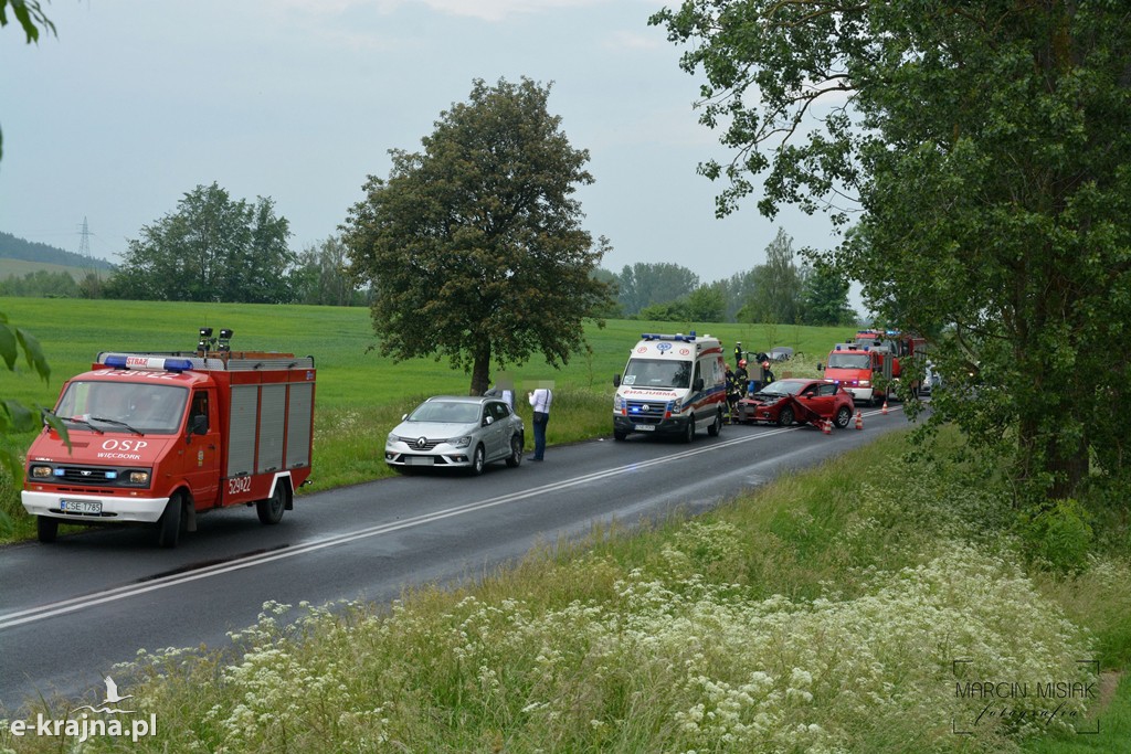 Wypadek na trasie Więcbork-Sępólno