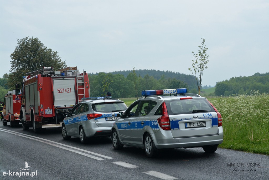 Wypadek na trasie Więcbork-Sępólno
