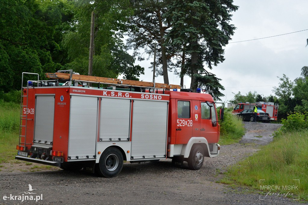 Zderzenie osobówki z TIR-em w Olszewce