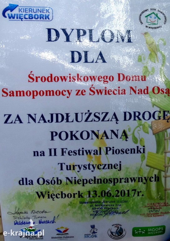 Festiwal Piosenki Turystycznej dla Osób Niepełnosprawnych